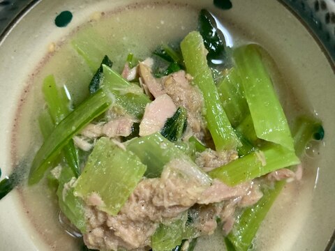 小松菜とツナのレンチン副菜